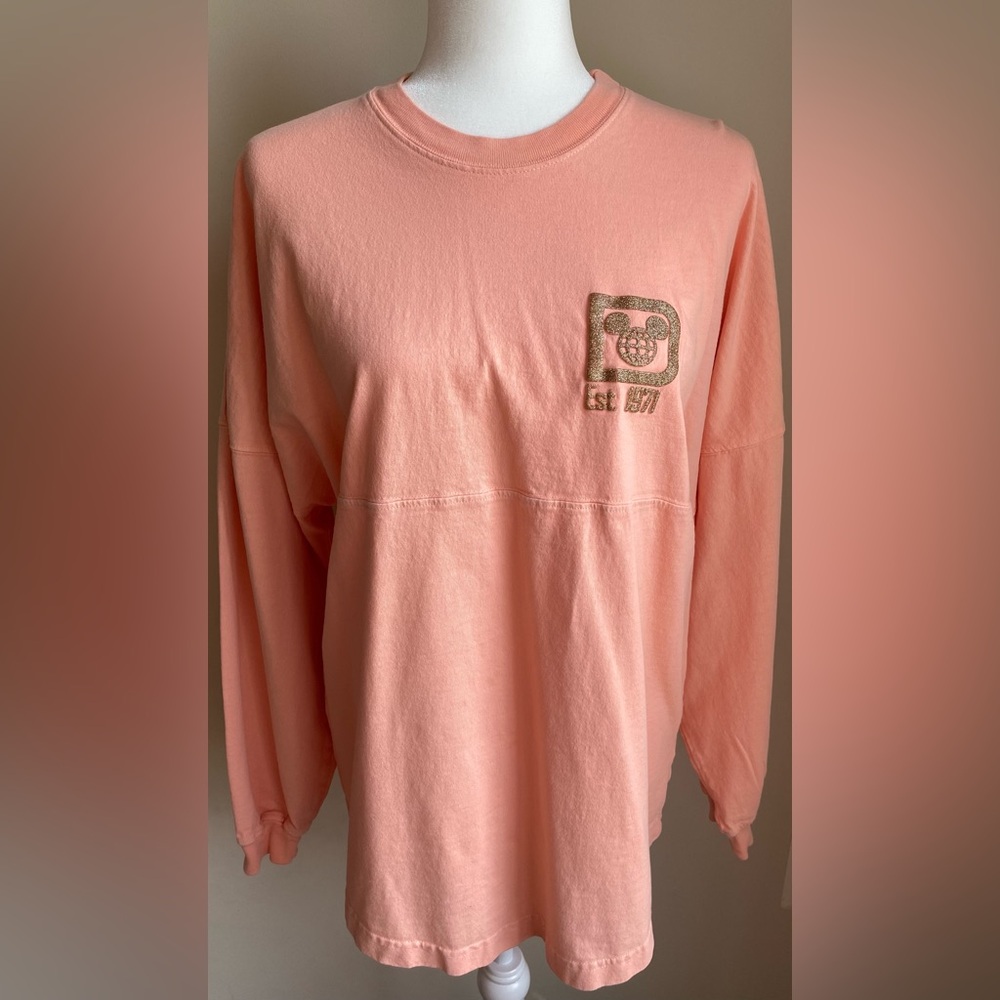 Disney Parks Walt Disney World Spirit Jersey Rose Gold with Gold Glitter - Picture 2 of 11
